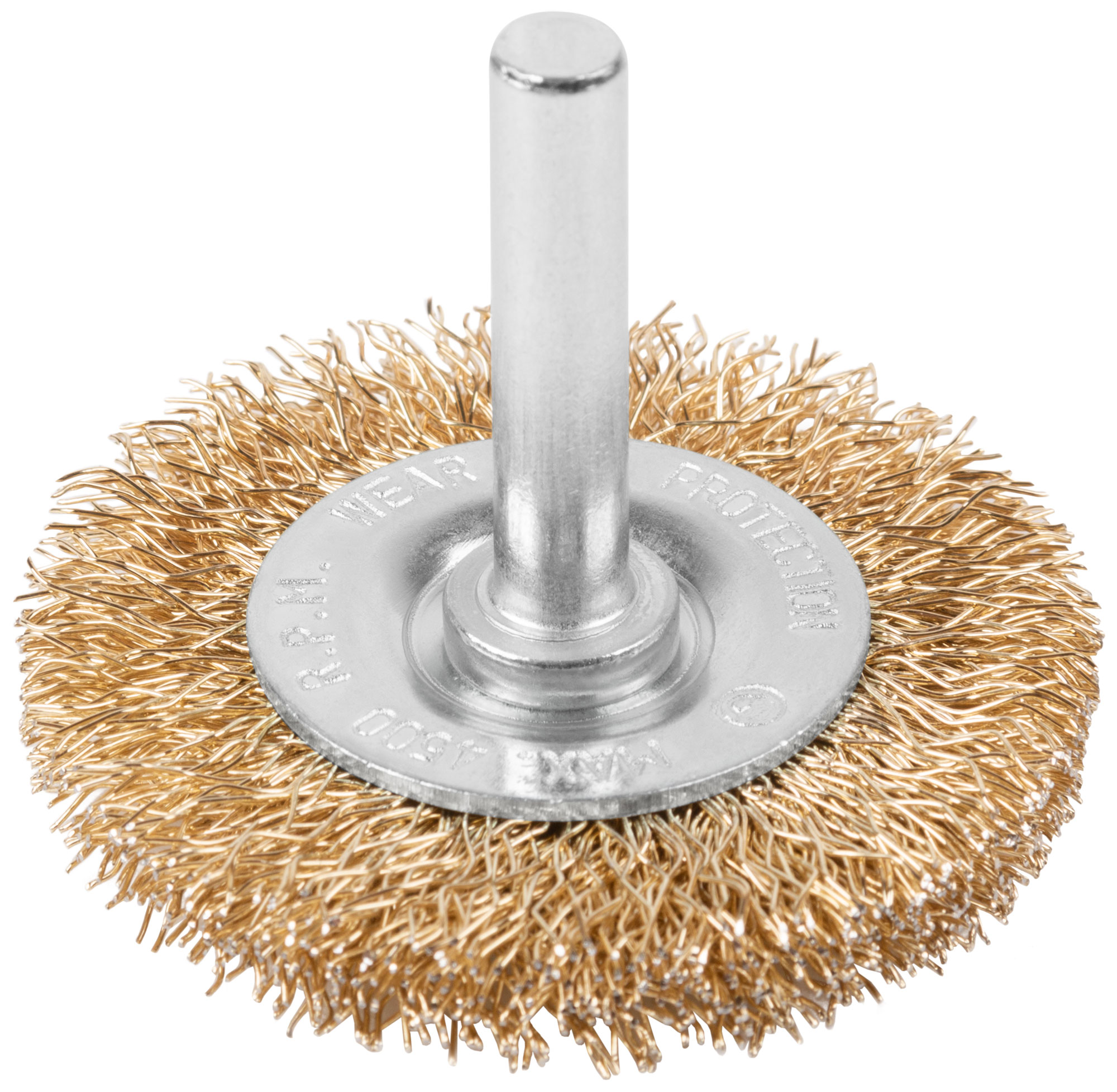 Щетка для дрели, Плоская, латунированная витая проволока 0,3 мм, 50 мм, блистер, Profi