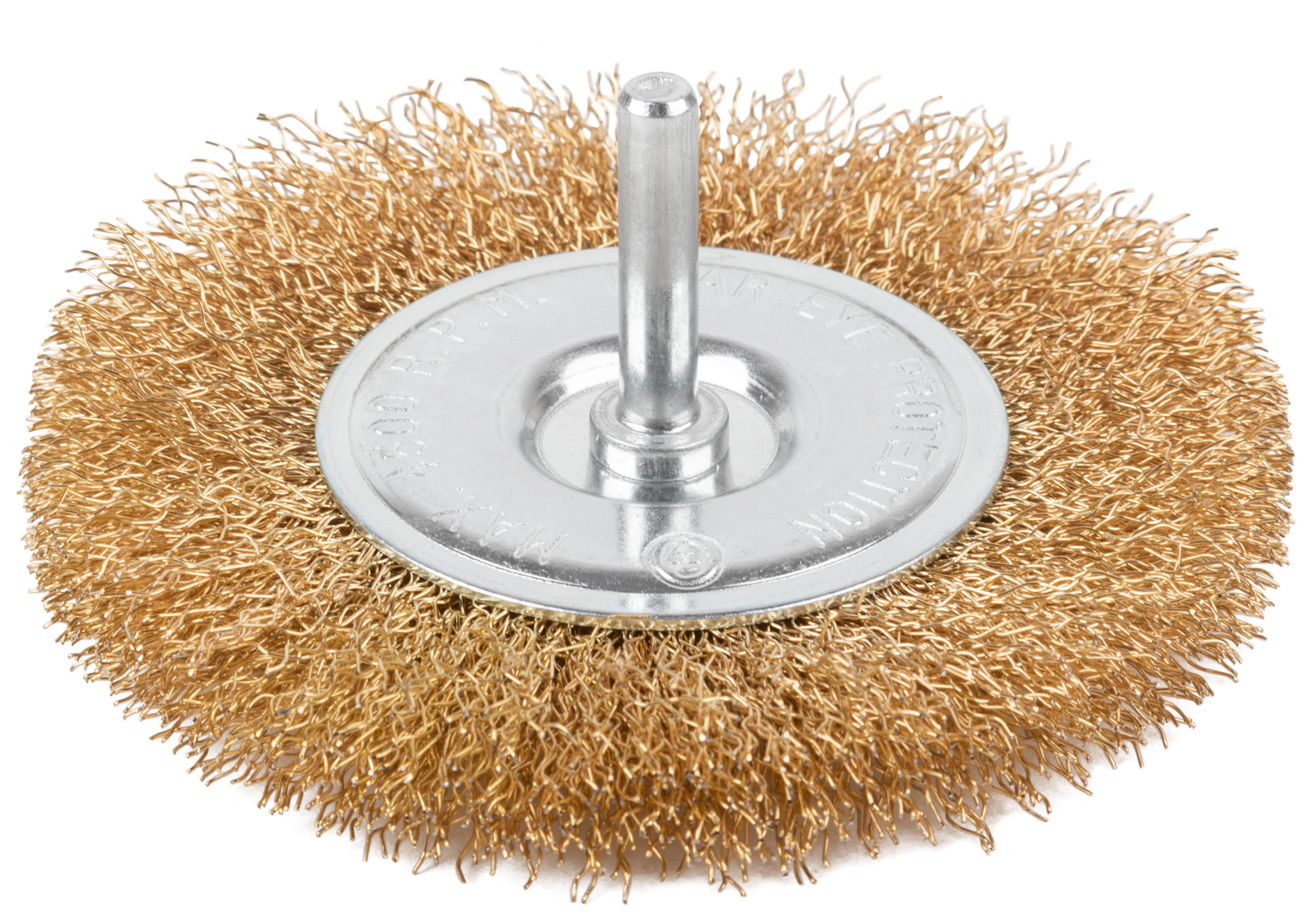 Щетка для дрели, Плоская, латунированная витая проволока 0,3 мм, 100 мм, блистер, Profi