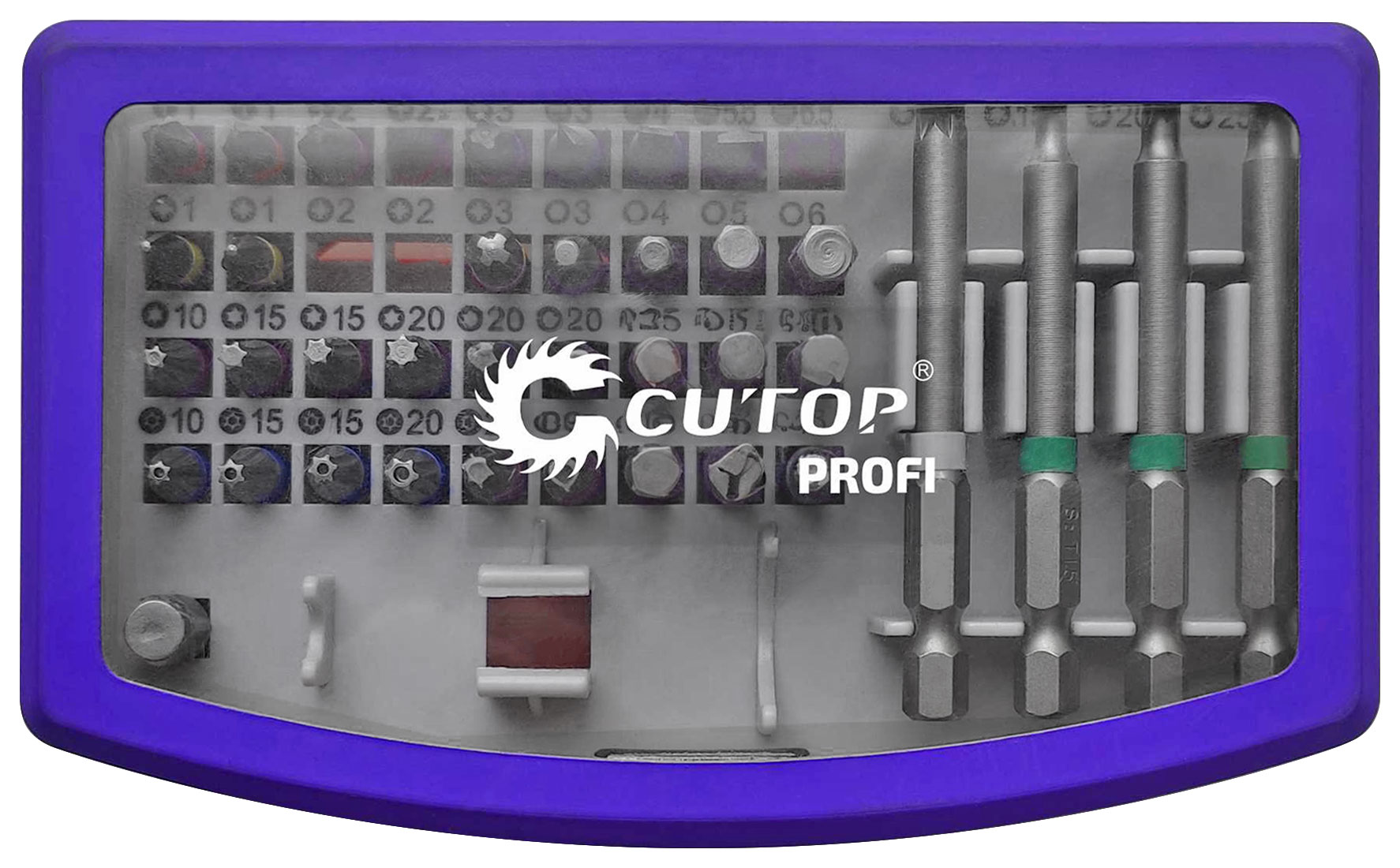 Набор бит в пластиковом боксе ''Монтажный'',  profi, 42 предмета