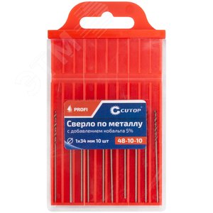 Сверло по металлу Cutop Profi с кобальтом 5%, 1X34 мм (10 шт) - фото 3