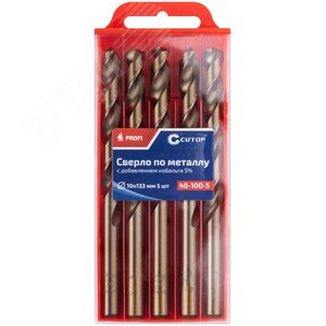 Сверло по металлу Cutop Profi с кобальтом 5%, 10X133 мм (5 шт) - фото 3