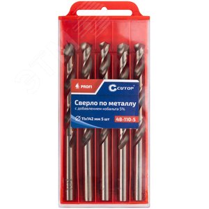 Сверло по металлу Cutop Profi с кобальтом 5%, 11X142 мм (5 шт) - фото 3
