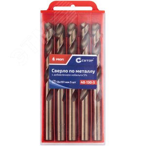 Сверло по металлу Cutop Profi с кобальтом 5%, 13X151 мм (5 шт) - фото 3
