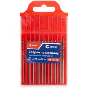 Сверло по металлу Cutop Profi с кобальтом 5%, 1.5X40 мм (10 шт) - фото 3