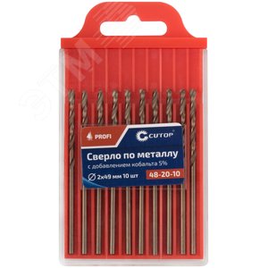 Сверло по металлу Cutop Profi с кобальтом 5%, 2X49 мм (10 шт) - фото 3