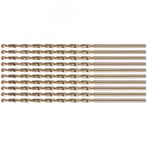 Сверло по металлу удлиненное Profi с кобальтом 5%, 2,5x95 мм (10 шт.) - фото 4