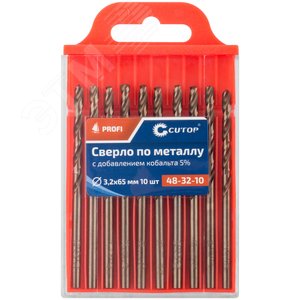 Сверло по металлу Cutop Profi с кобальтом 5%, 3.2X65 мм (10 шт) - фото 3