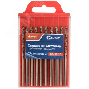 Сверло по металлу Cutop Profi с кобальтом 5%, 3.3X65 мм (10 шт) - фото 3