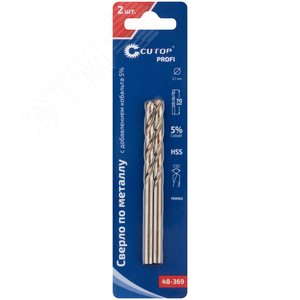 Сверло по металлу Cutop Profi с кобальтом 5% 3.7X70 мм, 2 шт - фото 3
