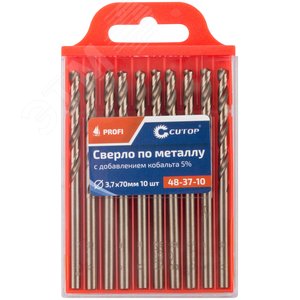 Сверло по металлу Cutop Profi с кобальтом 5%, 3.7X70 мм (10 шт) - фото 3