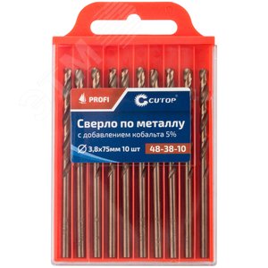 Сверло по металлу Cutop Profi с кобальтом 5%, 3.8X70 мм (10 шт) - фото 3