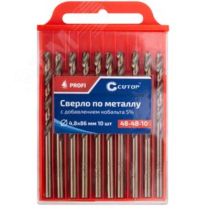 Сверло по металлу Cutop Profi с кобальтом 5%, 4.8X86 мм (10 шт) - фото 3