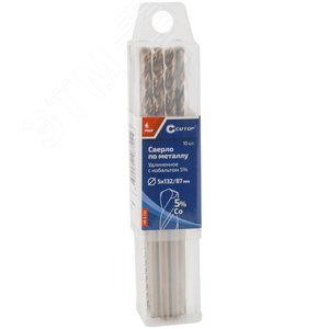 Сверло по металлу удлиненное Profi с кобальтом 5%, 5x132 мм (10 шт.) - фото 3