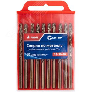 Сверло по металлу Cutop Profi с кобальтом 5%, 5X86 мм (10шт) - фото 3