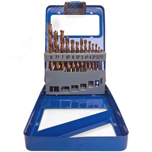 Набор сверл по металлу с кобальтом 5% в металлической коробке, 2-8 мм (через 0.5 мм), 13 шт, Cutop Profi - фото 3