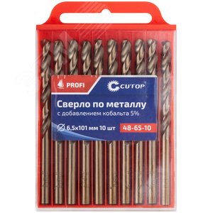 Сверло по металлу Cutop Profi с кобальтом 5%, 6.5X101 мм (10 шт) - фото 3