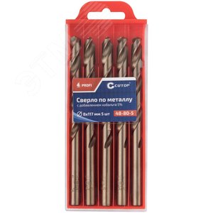 Сверло по металлу Cutop Profi с кобальтом 5%, 8X117 мм (5 шт) - фото 3