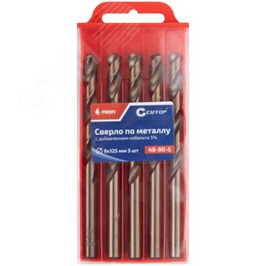 Сверло по металлу Cutop Profi с кобальтом 5%, 9X125 мм (5 шт) - фото 3