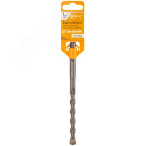 Бур по бетону , Profi Plus - двойная спираль, три пылеотводящие кромки, 10X160 мм - фото 3