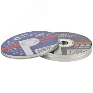 Набор профессиональных дисков отрезных по металлу и нержавеющей стали, 10 шт Т41-125 х 1.0 х 22.2 мм 50-410 CUTOP - 4
