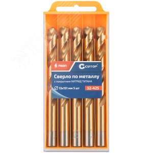 Сверло по металлу Cutop Profi с титановым покрытием, 13х151 мм (5 шт) - фото 3