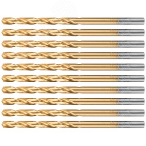 Сверло по металлу Cutop Profi с титановым покрытием, 3.3х65 мм (10 шт) - фото 4