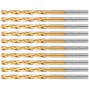 Сверло по металлу Cutop Profi с титановым покрытием, 3.8х75 мм (10 шт) - фото 4