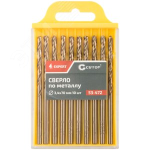 Сверло по металлу Cutop EXPERT, 3.4х70 мм (10 шт) - фото 3