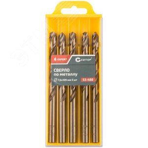 Сверло по металлу Cutop EXPERT, 7.5х109 мм (5 шт) - фото 3