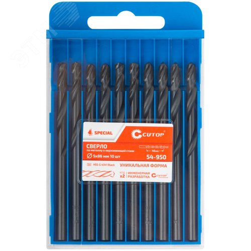 Сверло по металлу Special, HSS-G, 5x86/46 мм, 10 шт. - фото 3