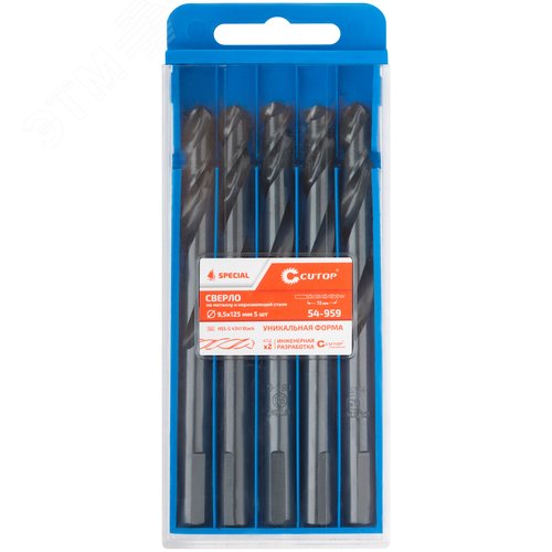 Сверло по металлу Special, HSS-G, 9,5x125/72 мм, 5 шт. - фото 3