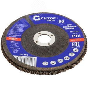 Круг лепестковый торцевой Cutop Profi (96 лепестков) 150x22.2 мм, Р36 - фото 2