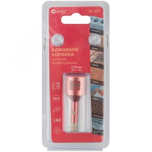 Коронка алмазная универсальная для УШМ Cutop Special 8x10xМ14x60 мм - фото 3