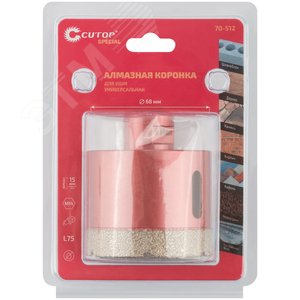 Коронка алмазная универсальная для УШМ Special 68x15xМ14x75 мм - фото 4