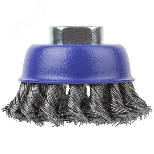 Щетка для УШМ, М14, Чашка, крученая витая проволока 0,5 мм, 65 мм, блистер, Profi - фото 2