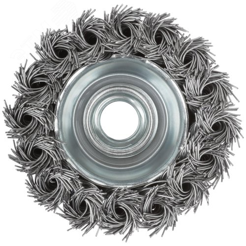 Щетка для УШМ, М14, Чашка, крученая витая проволока 0,5 мм, 65 мм, блистер, Profi - фото 5