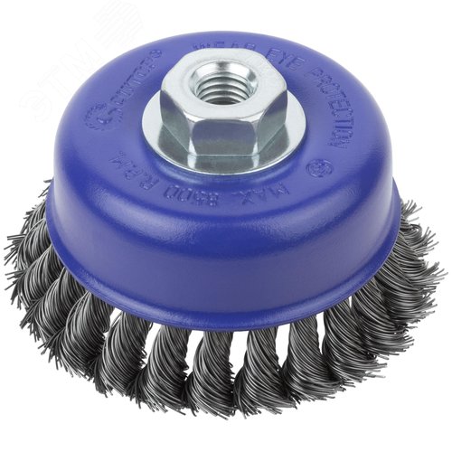 Изображение товара Щетка для УШМ, М14, Чашка, крученая витая проволока 0,5 мм, 100 мм, блистер, Profi (шт)