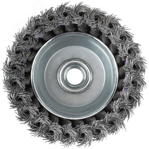 Щетка для УШМ, М14, Чашка, крученая витая проволока 0,5 мм, 100 мм, блистер, Profi - фото 5