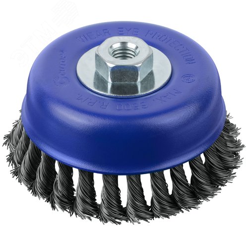 Изображение товара Щетка для УШМ, М14, Чашка, крученая витая проволока 0,5 мм, 125 мм, блистер, Profi (шт)