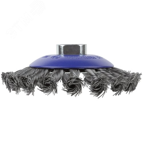 Щетка для УШМ, М14, Тарелка, крученая проволока 0,5 мм, 115 мм, блистер, Profi - фото 2