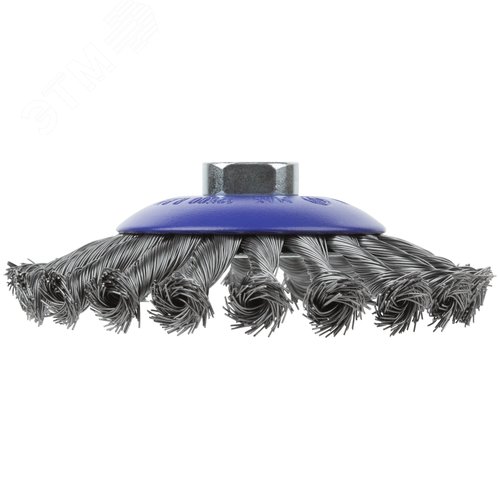 Щетка для УШМ, М14, Тарелка, крученая проволока 0,5 мм, 125 мм, блистер, Profi - фото 2