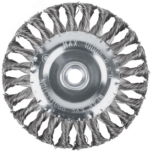 Щетка для УШМ, М14, Плоская, крученая проволока 0,5 мм, 125 мм, блистер, Profi - фото 5