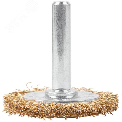 Щетка для дрели, Плоская, латунированная витая проволока 0,3 мм, 38 мм, блистер, Profi - фото 2