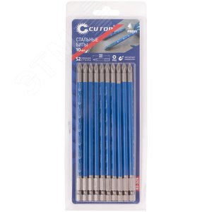 Биты стальные, 10 шт, Profi, PH2, 150 мм - фото 3