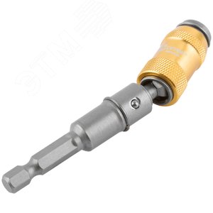 Адаптер шарнирный угловой с магнитным держателем для бит 1/4 до 25 градусов 90 мм - фото 6