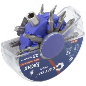 Набор бит в пластиковом боксе ''Ёжик'',  profi, 23 предмета - фото 2