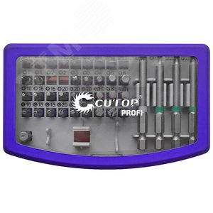 Набор бит в пластиковом боксе ''Монтажный'',  profi, 42 предмета - фото 1