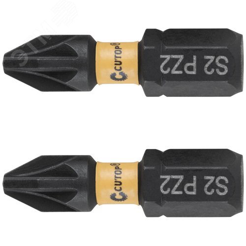 Набор торсионных бит, 2шт., CUTOP Profi Plus, PZ2, 25 мм - фото 1