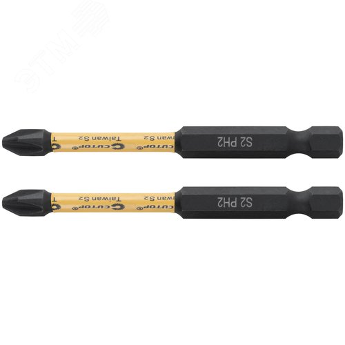 Набор торсионных бит, 2шт., CUTOP Profi Plus, PH2, 75 мм - фото 1