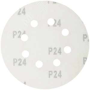 Круги абразивные шлифовальные перфорированные на ворсовой основе под ''липучку'' (Р24, 125 мм, 5шт), Profi 85-615 CUTOP - 2